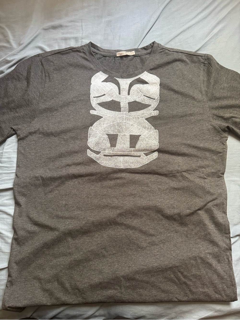 Bottega Veneta Charcoal Gray Graphic Short Sleeve Tee